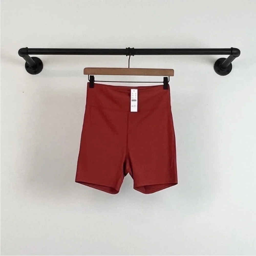 NWT J. Crew Women's Active Swim Bike Shorts Rust High Rise BC991